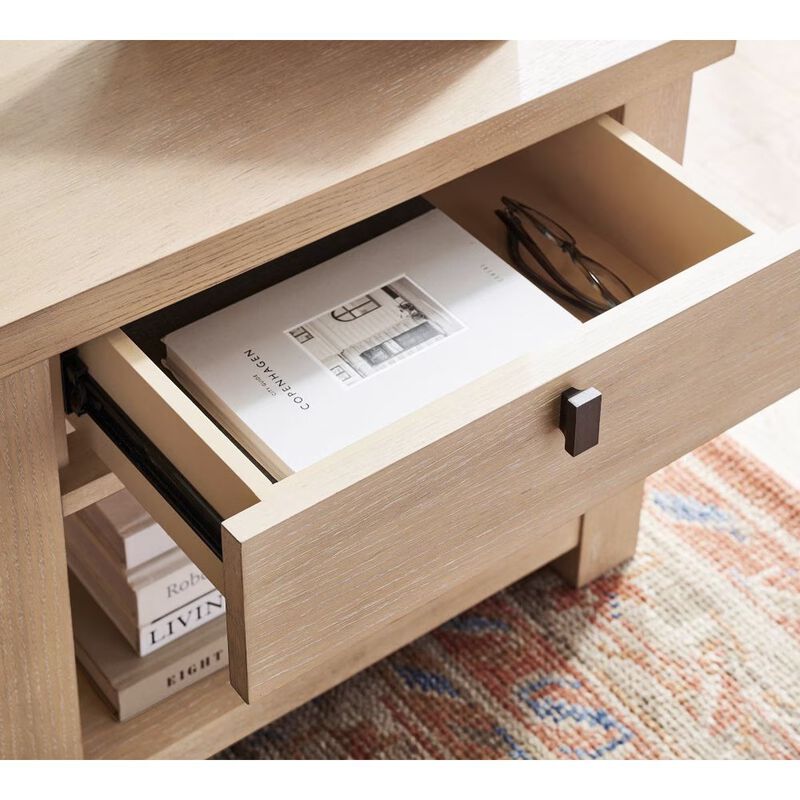 Pottery Barn Modern Farmhouse Side Table Wood Fog image number 2